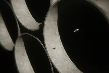 3D render of giant starship's thrusters