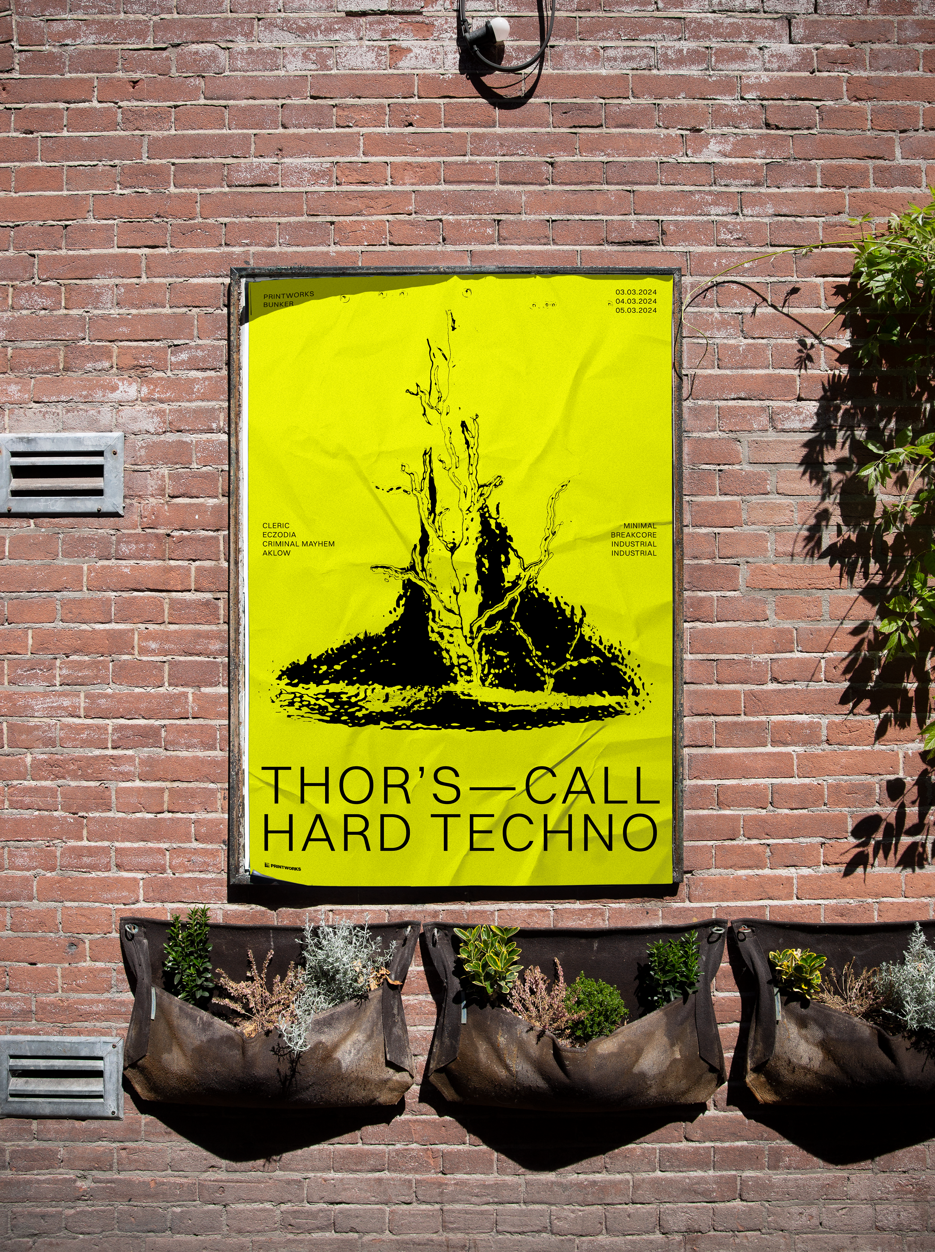 Poster of a Hard Techno event, Thor's Call
